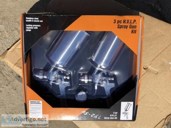 UNUSED 3PC. AIR SPRAY GUN KIT 74241212