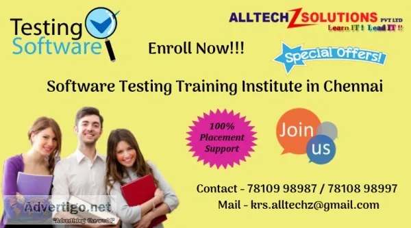 Software Testing Institute  in Chennai at Velachery