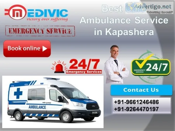 Best Care Ambulance Services in Kapashera by medivic Ambulance
