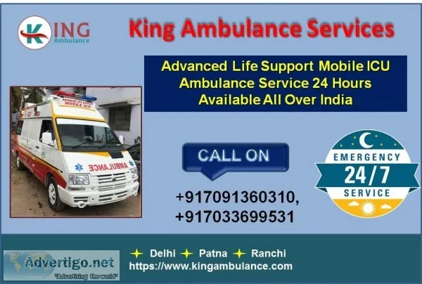 247 hrs Roadway King Ambulance Service in Chattarpur Delhi-NCR