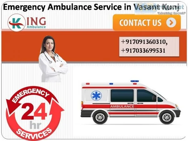 Emergency Ambulance Service in Vasant Kunj by King Ambulance