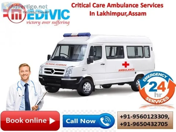 Critical Care Ambulance Services In Lakhimpur  Assam