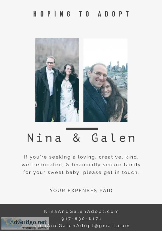 Loving NY Couple Seeks to Adopt. EXPENSES PAID.