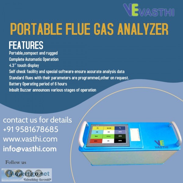 Portable flue gas analyzer