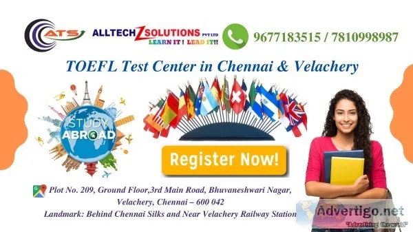 TOFEL Test Center in Chennai and Velachery