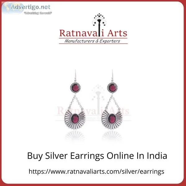 Buy Silver Earrings Online In India | Ratnavali Arts