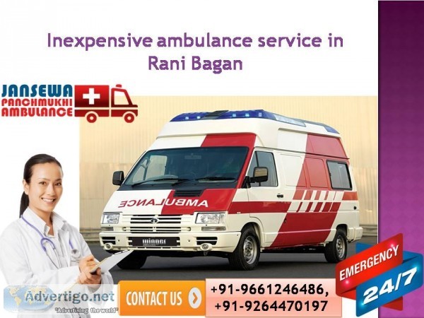Affordable Jansewa  Ground Ambulance Service in Rani Bagan with 