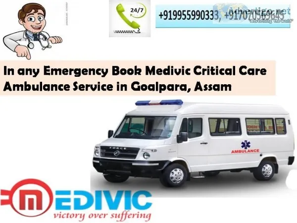In any Emergency Book Medivic Critical Care Ambulance Service in