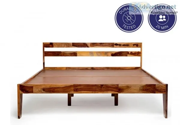 Buy Centaurus Sheesham Wood Bed Online for Rs 15000  Wakefit