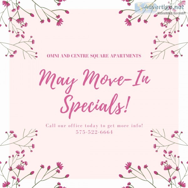 Pre-lease for May NOW