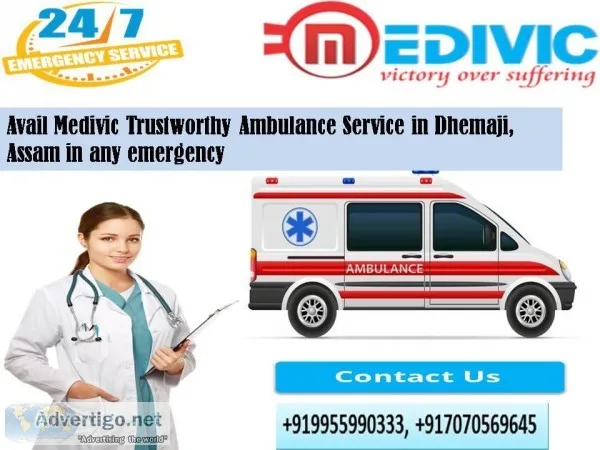 Avail Medivic Trustworthy Ambulance Service in Dhemaji Assam in 