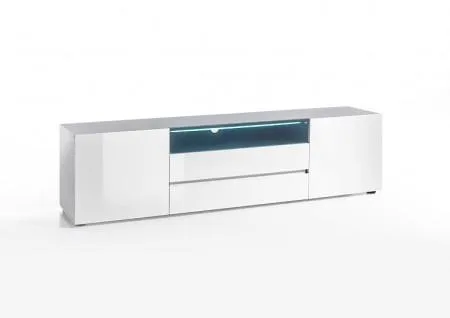 Vish White High Gloss TV Stand 185cm