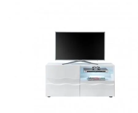 Travis Small White High Gloss TV Stand 122cm