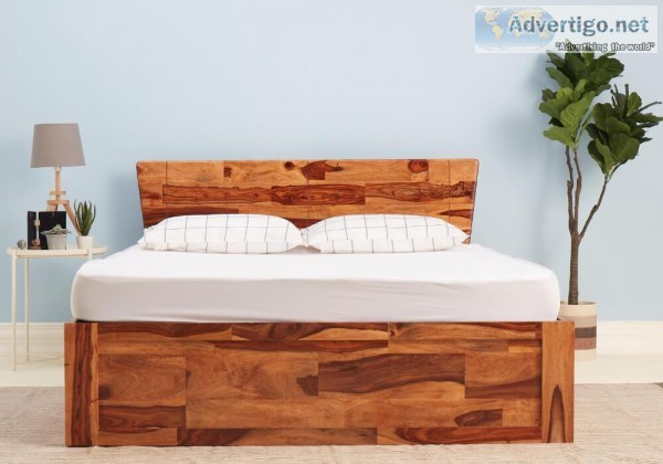 Buy Auriga Sheesham Wood Bed with Storage for Rs 20000  Wakefit