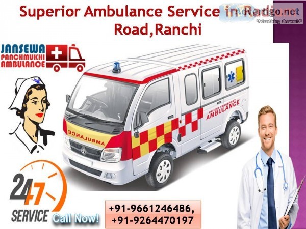 Road Jansewa Ambulance Available from Radium Road with Quality S