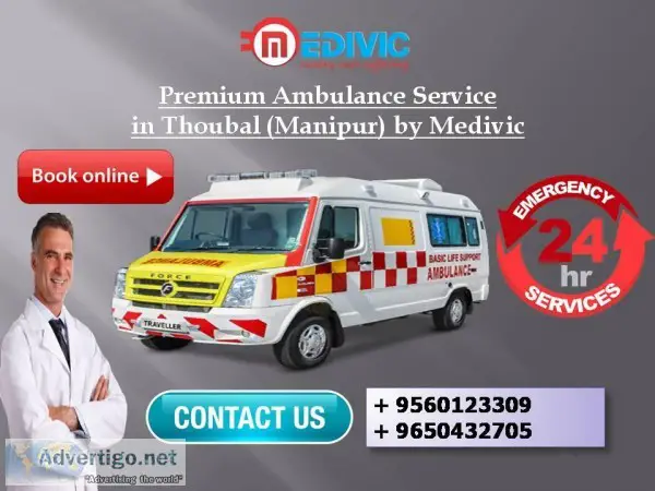 Premium Ambulance Service in Thoubal (Manipur) by Medivic