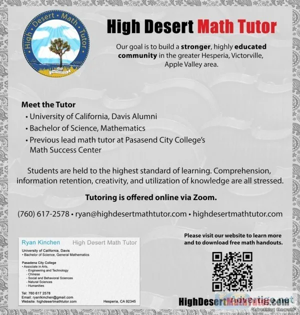 Riverside - San Bernardino Math and Science Online Tutoring