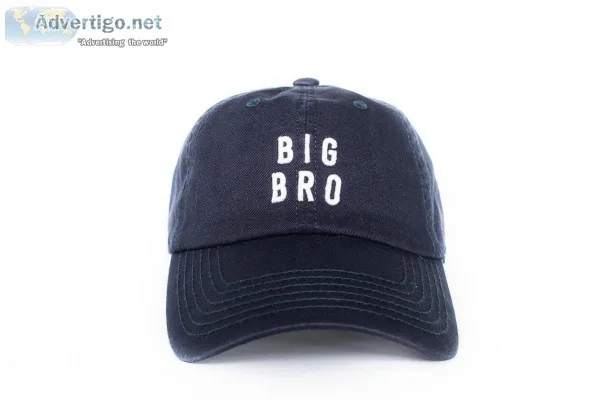 CUSTOM NAVY BIG BRO BASEBALL HAT