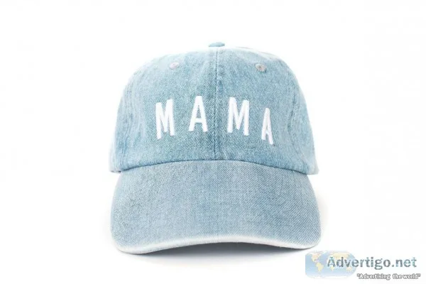 CUSTOM DENIM MAMA BASEBALL HAT