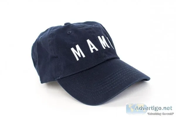 CUSTOM NAVY MAMA BASEBALL HAT