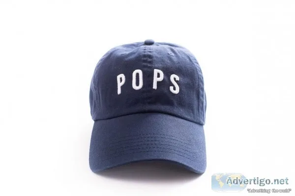 CUSTOM NAVY POPS BASEBALL HAT
