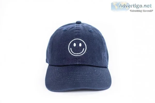 CUSTOM SMILEY FACE BASEBALL HAT