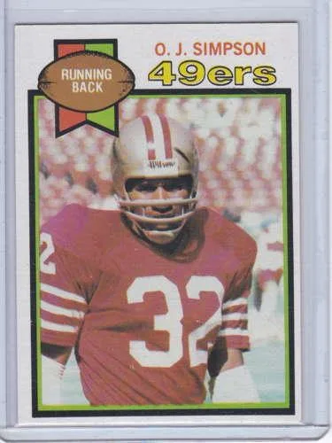 O J Simpson 1979 Topps 49 ers Running Back 170