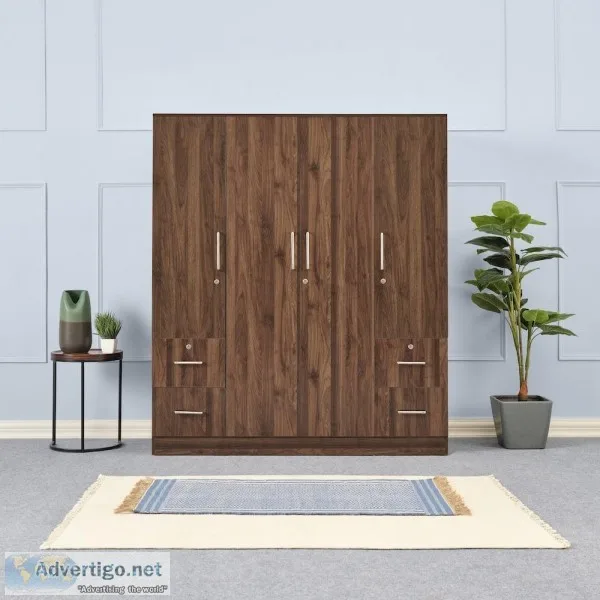 Buy Plaid 4 Door Wardrobe Online for Rs 16505  Wakefit