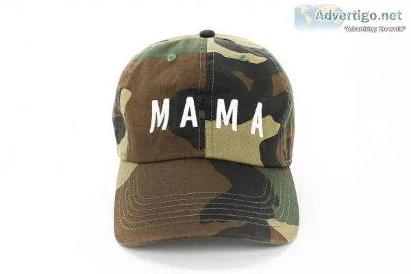 CUSTOM CAMO MAMA BASEBALL HAT