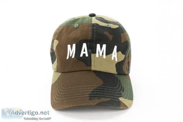 CUSTOM CAMO MAMA BASEBALL HAT