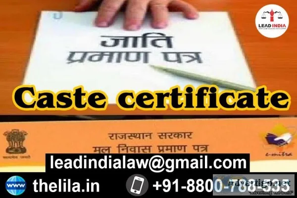 Caste certificate - Lead India law associates