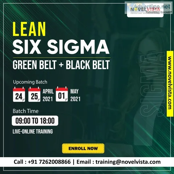 Lean six sigma certification(green + black belt)-register now(72