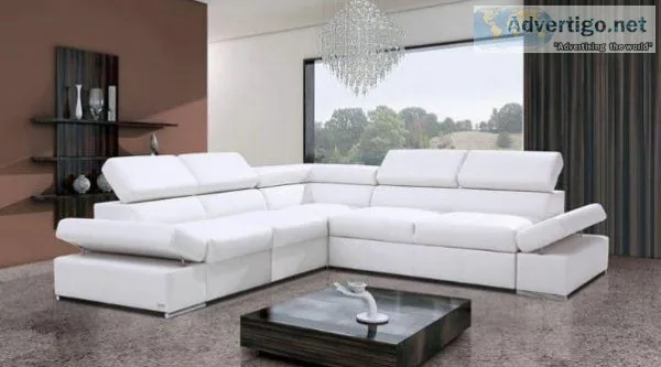 Leeko White Corner Sofa With Storage