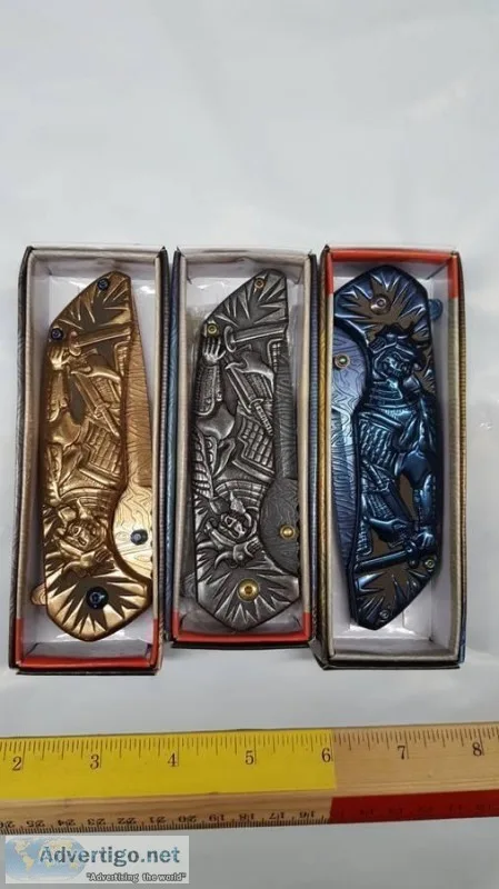 Shadow assistant opening pocket knife set of 3