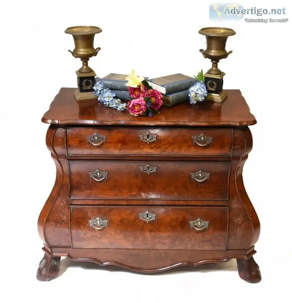 Buy Dutch Bombe Commode Antique Chest of Drawers 1920 Online