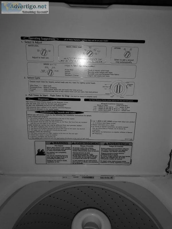 Kenmore Top Load Washer