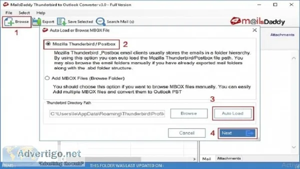 Mailsdaddy thunderbird to outlook converter