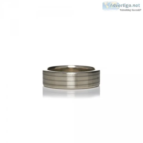 GOLD AND TITANIUM TRI MENS BAND - Sofia Jewelry