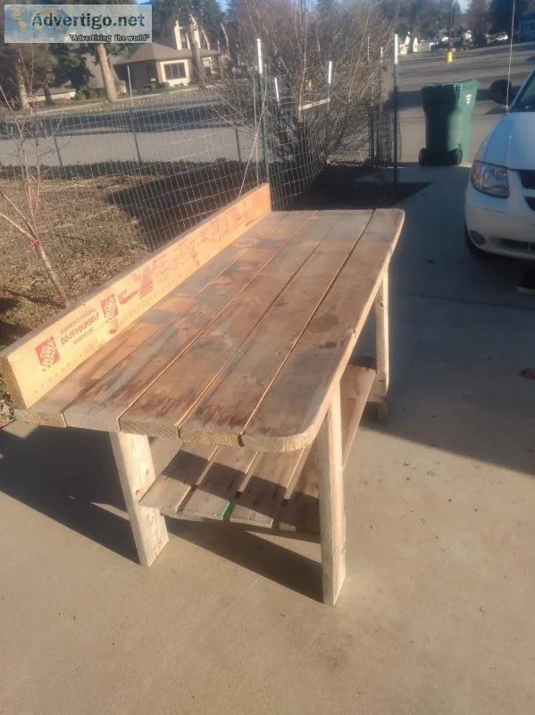 Heavy Duty Work Bench with a shelf for storage