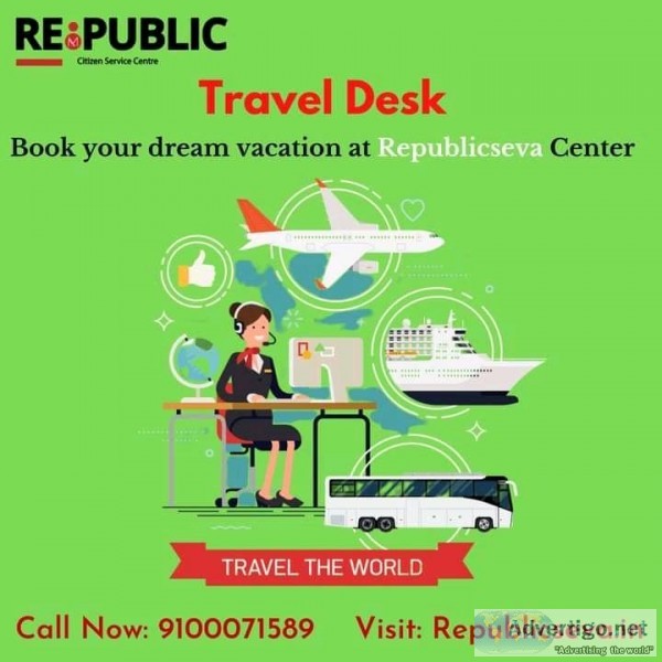 Republicseva providing travel desk  flight tickets  bus tickets 