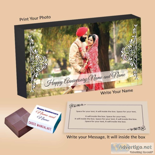Leaves designed personalised chocolates return gift