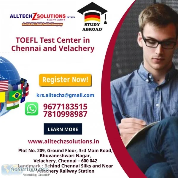 TOEFL Test Center in Chennai and Velachery