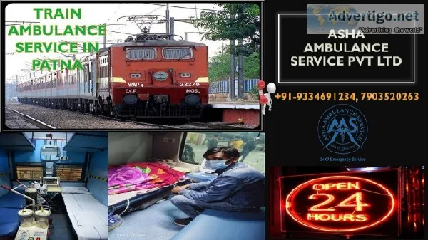 Get first class bed-2-bed Train Ambulance Service for Covid pati