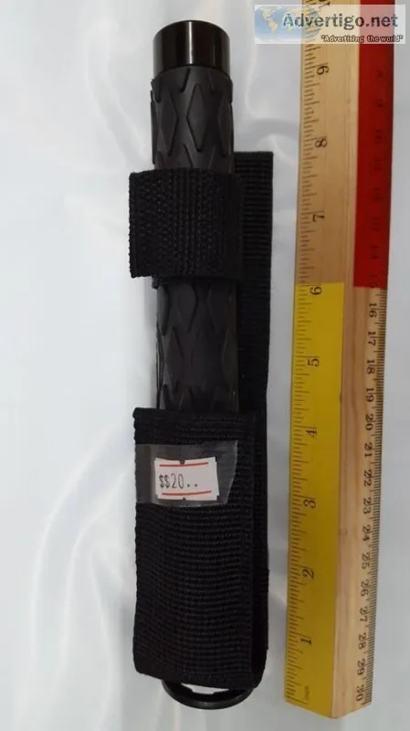 21&quot Baton - Black With case for the belt heavy duty