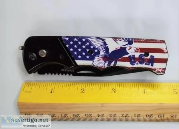 USA push button knife automatic knife