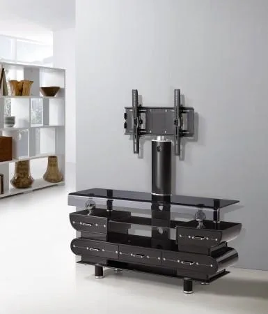 Andrew Black Gloss TV Stand With Swivel Bracket 140cm