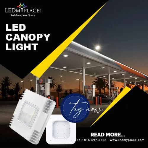 LED Canopy Lights Use at Gas Stations