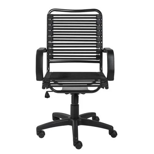 Euro Style Allison Bungie Flat High Back Office Chair Black  Off