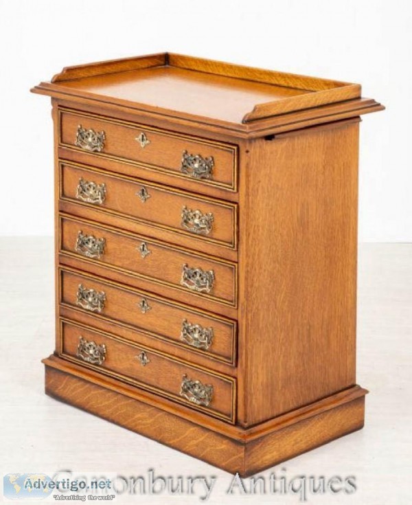 Buy Victorian Collectors Chest Drawers Blonde Oak Commmode 1860 