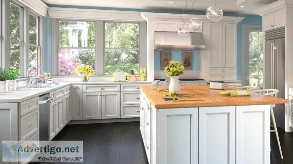 Uptown White Kitchen Cabinets  StockCabinetExpress